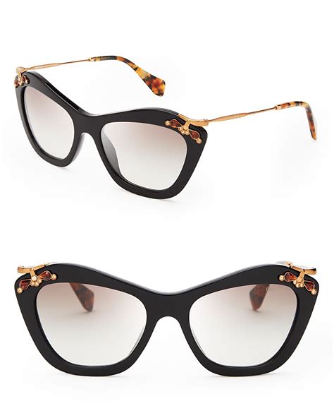 miu miu geometric sunglasses|Miu Miu sunglasses cat eye.